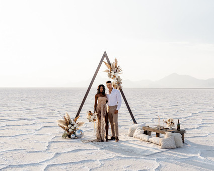 Anniversary shoot in the Salt Flats of Utah