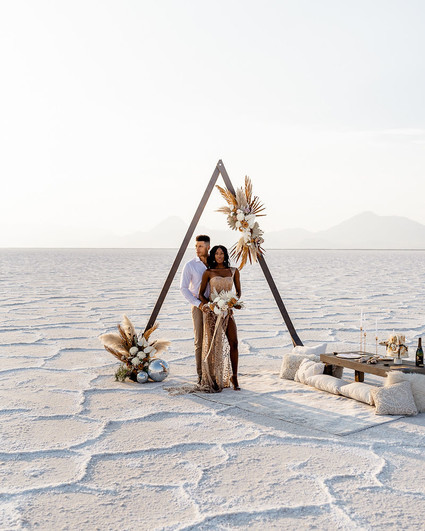 Anniversary shoot in the Salt Flats of Utah
