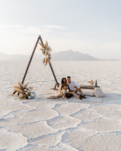 Anniversary shoot in the Salt Flats of Utah
