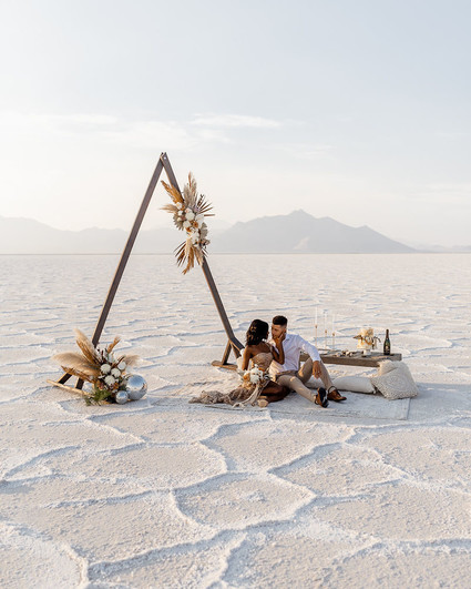 Anniversary shoot in the Salt Flats of Utah