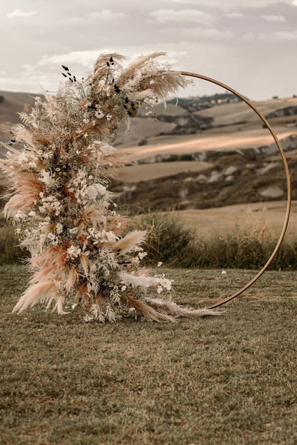 floral wedding altar