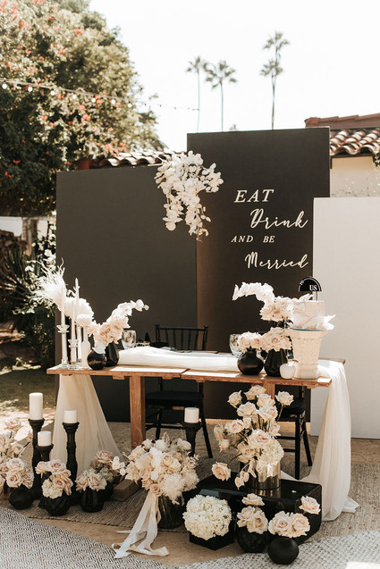 black and white wedding