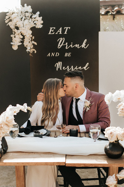 black and white wedding