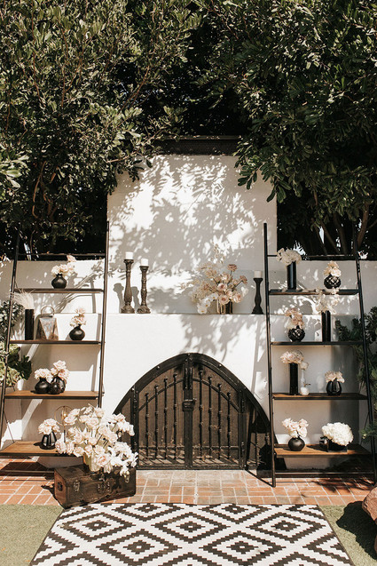 black and white wedding