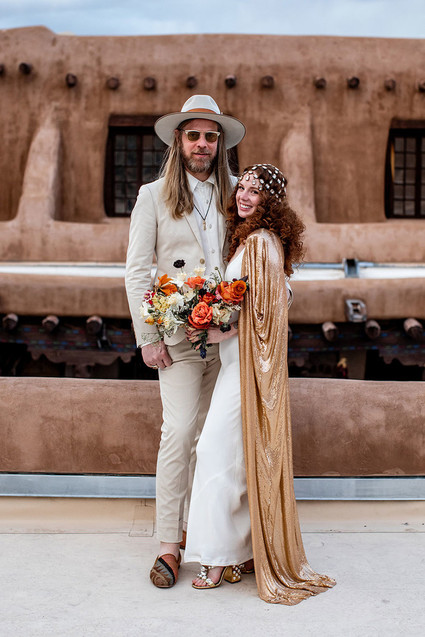 bride and groom in New Mexico
