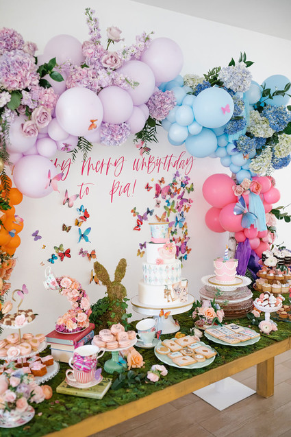 Alice in Wonderland kid birthday party Inspiration