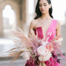 pink wedding dress