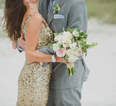 Mint and gold wedding