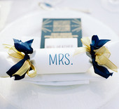 Elegant navy & gold wedding
